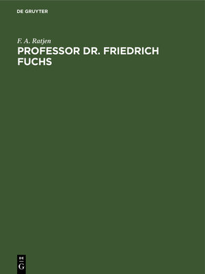 cover image of Professor Dr. Friedrich Fuchs